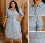 Chamise Plus Size Guipir com Cinto Forrado – Laise Bordado Guipir