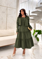 Conjunto de 2 Peças com Blusa de Manga Curta e Vestido - Tecido Sensorial