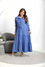 Conjunto de 2 Peças com Blusa de Manga Curta e Vestido - Tecido Sensorial