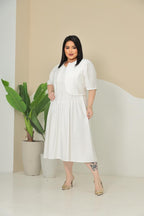 Conjunto Plus Size de 2 Peças com Vestido e Blusa - Tecido Sensorial