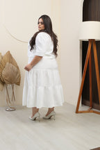 Conjunto Plus Size de 2 Peças com Blusa de Manga Curta e Vestido - Tecido Sensorial