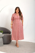 Chemise Floral com Detalhe na Cintura - Tecido Viscomida