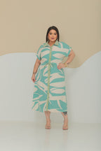 Chemise Plus Size Bicolor - Tecido Jacquard