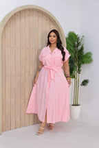 Chemise Plus Size Lisa com Detalhes nos Ombros - Tecido Sensorial