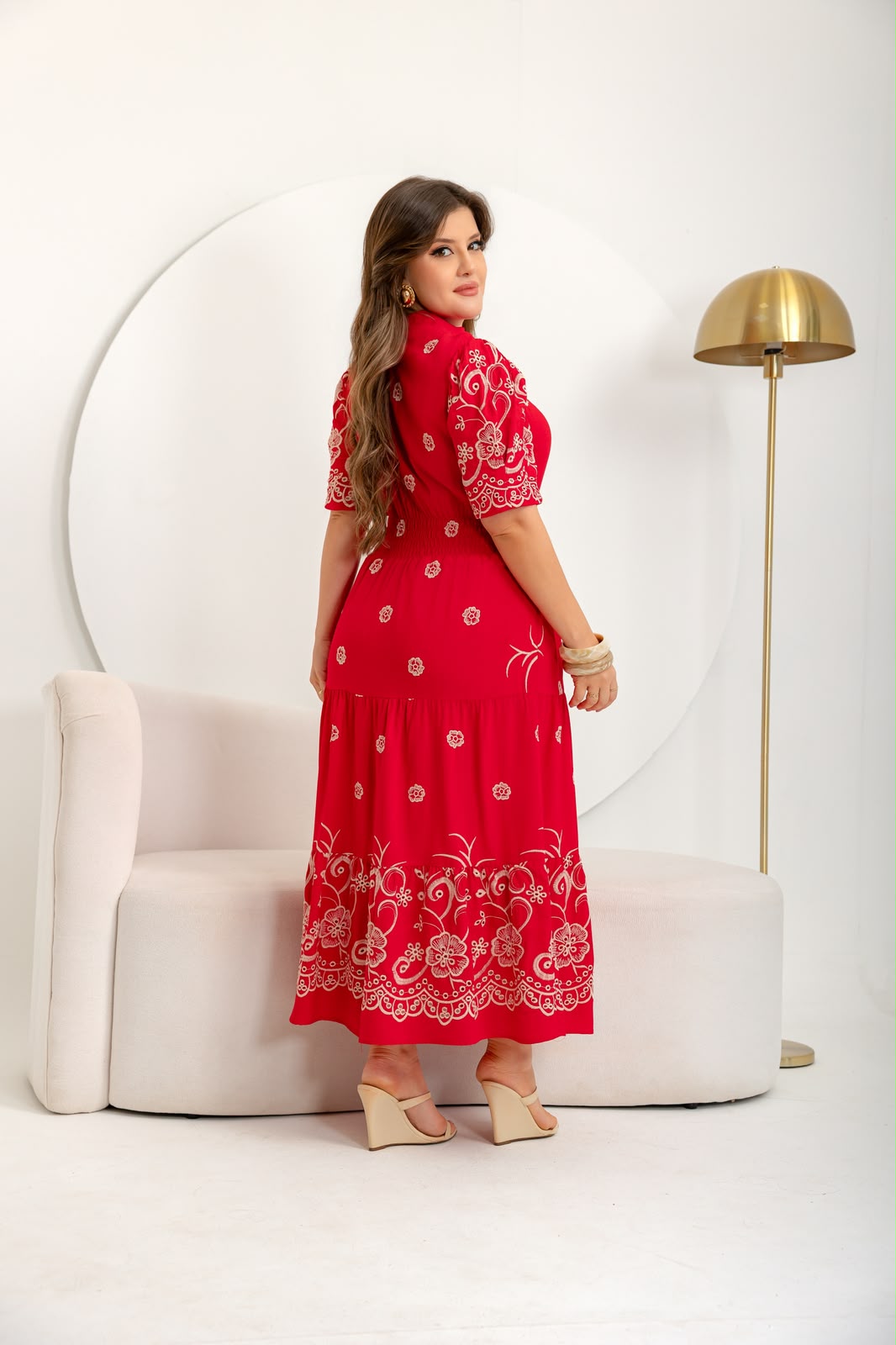 Vestido Lese com Botões no Busto - Tecido Laise