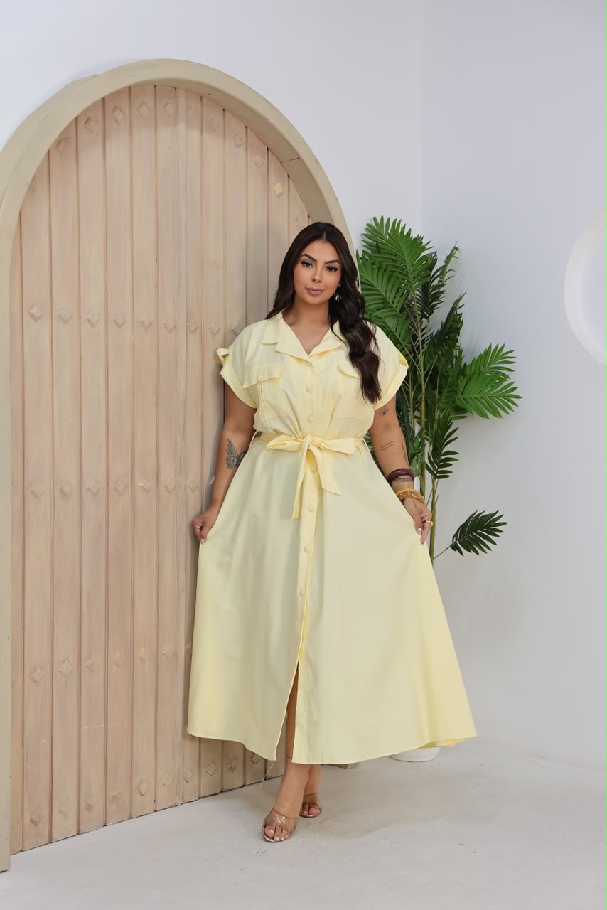 Chemise Plus Size Lisa com Detalhes nos Ombros – Tecido Sensorial