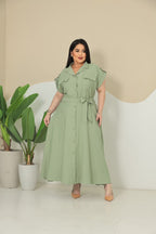 Chemise Plus Size Lisa com Detalhes nos Ombros – Tecido Sensorial