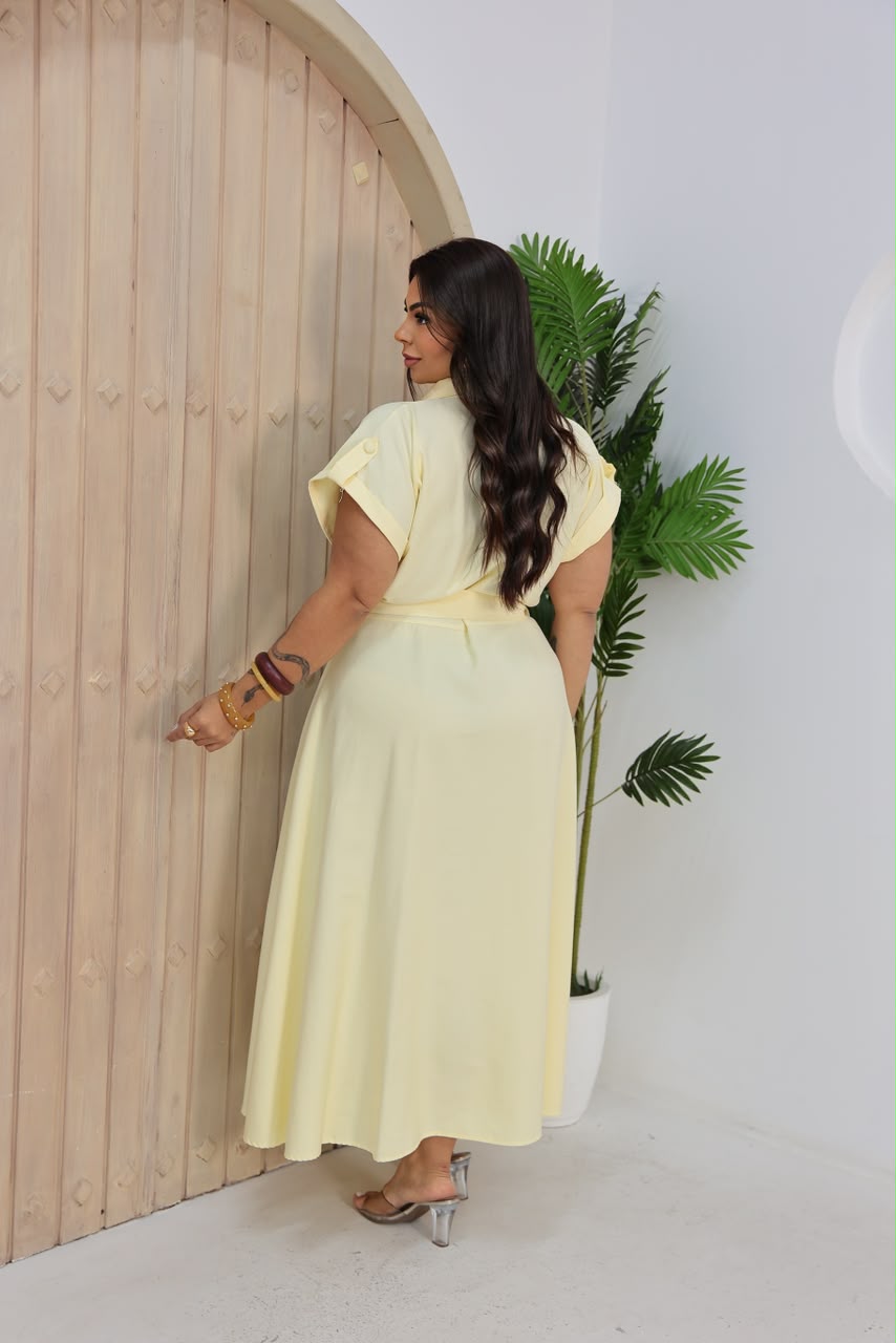 Chemise Plus Size Lisa com Detalhes nos Ombros – Tecido Sensorial