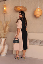 Vestido Plus Size Bicolor – Tecido Sensorial